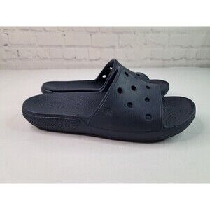 Crocs Navy Blue Slides Unisex Iconic Comfort Slip On Sandals Slides SZ M8 W10